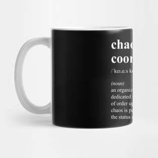 Funny Chaos Coordinator Job Title Definition Mug